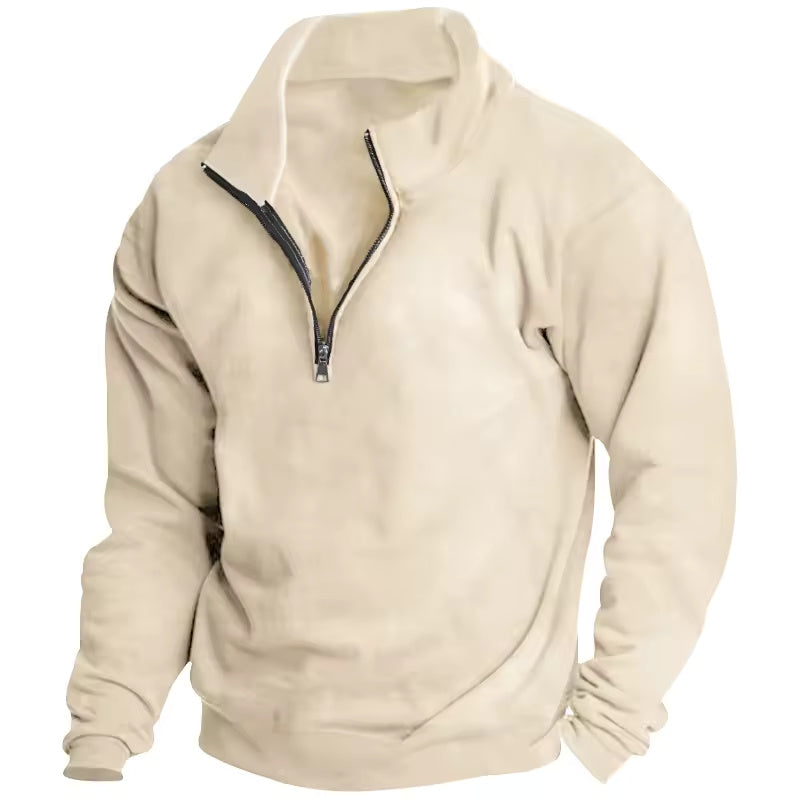Weißer Rollkragenpullover