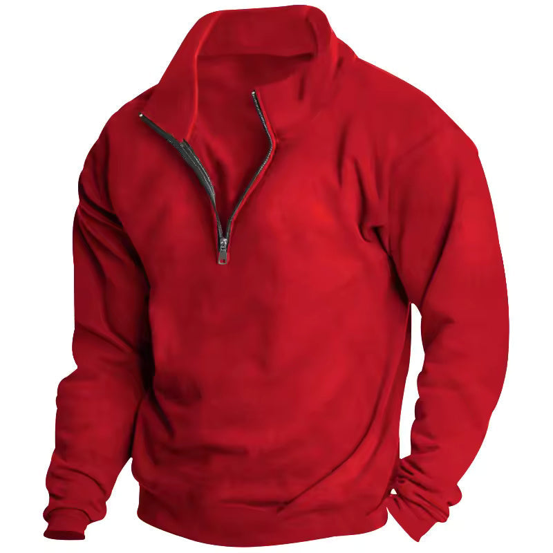 Roter Rollkragenpullover