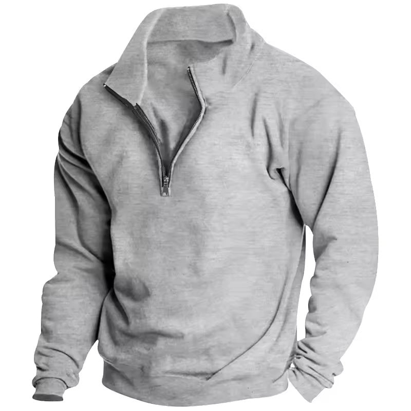 Grauer Rollkragenpullover